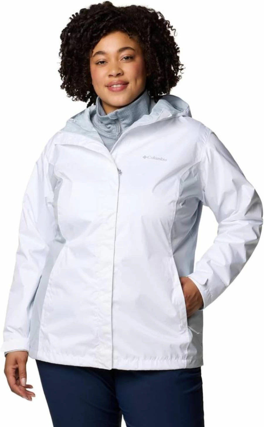 Columbia Women's Plus Size Arcadia II Waterproof Jacket – Lightweight Outdoor Raincoat for Hiking & Travel